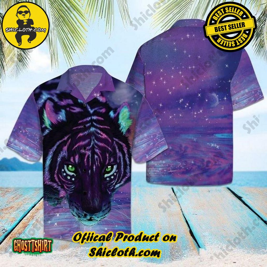 Amazing Tiger Purple Aloha Hawaiian Shirt Beach Short