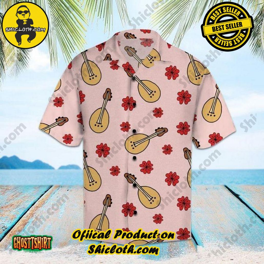Amazing Ukulele Pink Aloha Hawaiian Shirt Beach Short