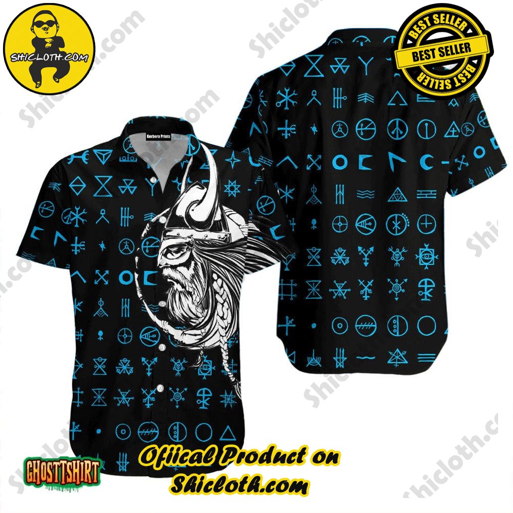 Amazing Viking Black Aloha Hawaiian Shirt Beach Short