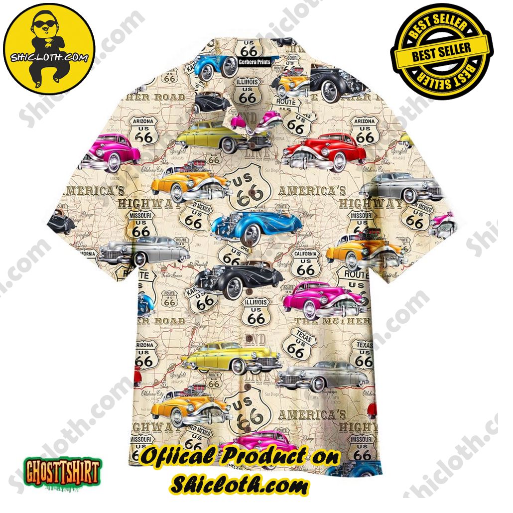 Amazing Vintage Retro Muscle Car Aloha Hawaiian Shirt Beach Short