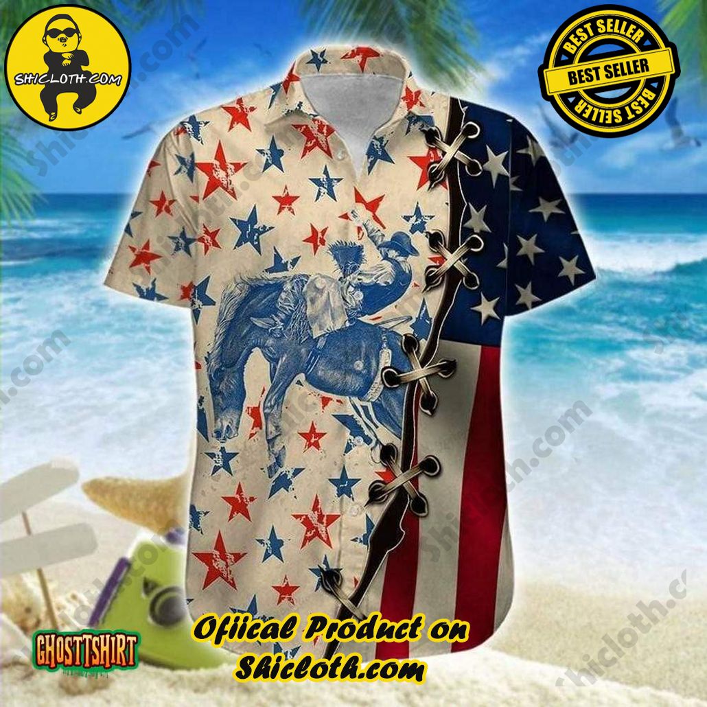 America Astronaut White Aloha Hawaiian Shirt Beach Short