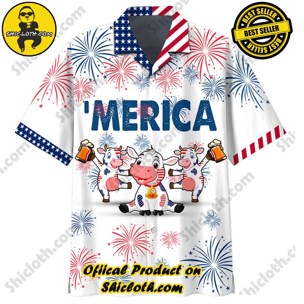 America Camo Aloha Hawaiian Shirt Beach Short