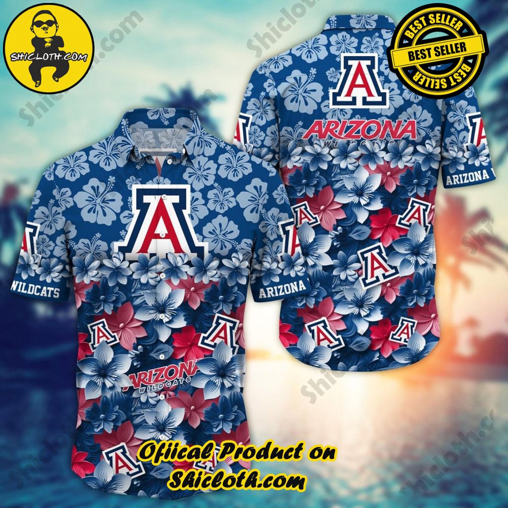 Arizona Wildcats NCAA3 Flower Hawaii Shirt And Tshirt For Fans, Summer Football Shirts