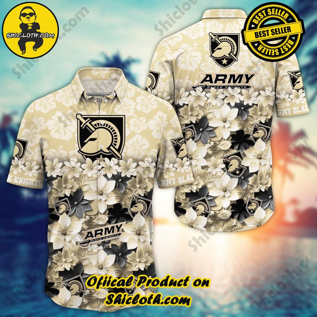 Army Black Knights NCAA3 Flower Hawaii Shirt And Tshirt For Fans, Summer Football Shirts