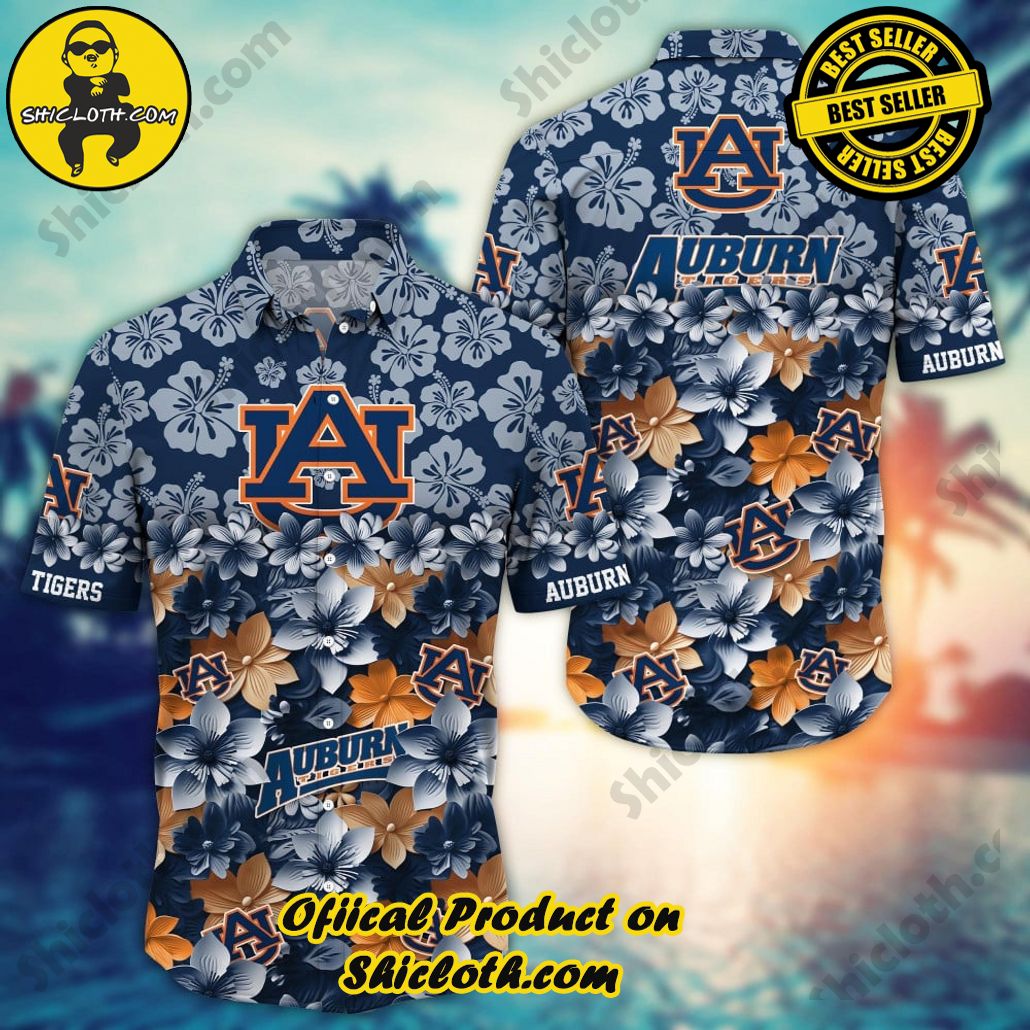 Auburn Tigers NCAA1 Flower Hawaii Shirt And Tshirt For Fans, Summer Football Shirts