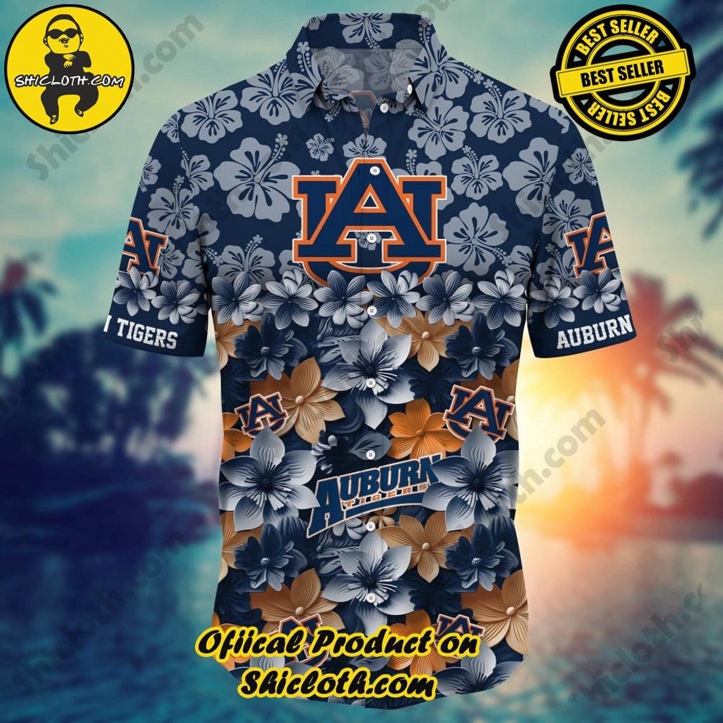 Auburn Tigers NCAA1 Flower Hawaii Shirt And Tshirt For Fans, Summer Football Shirts 2 Auburn Tigers NCAA1 Flower Hawaii Shirt And Tshirt For Fans, Summer Football Shirts - Image 2