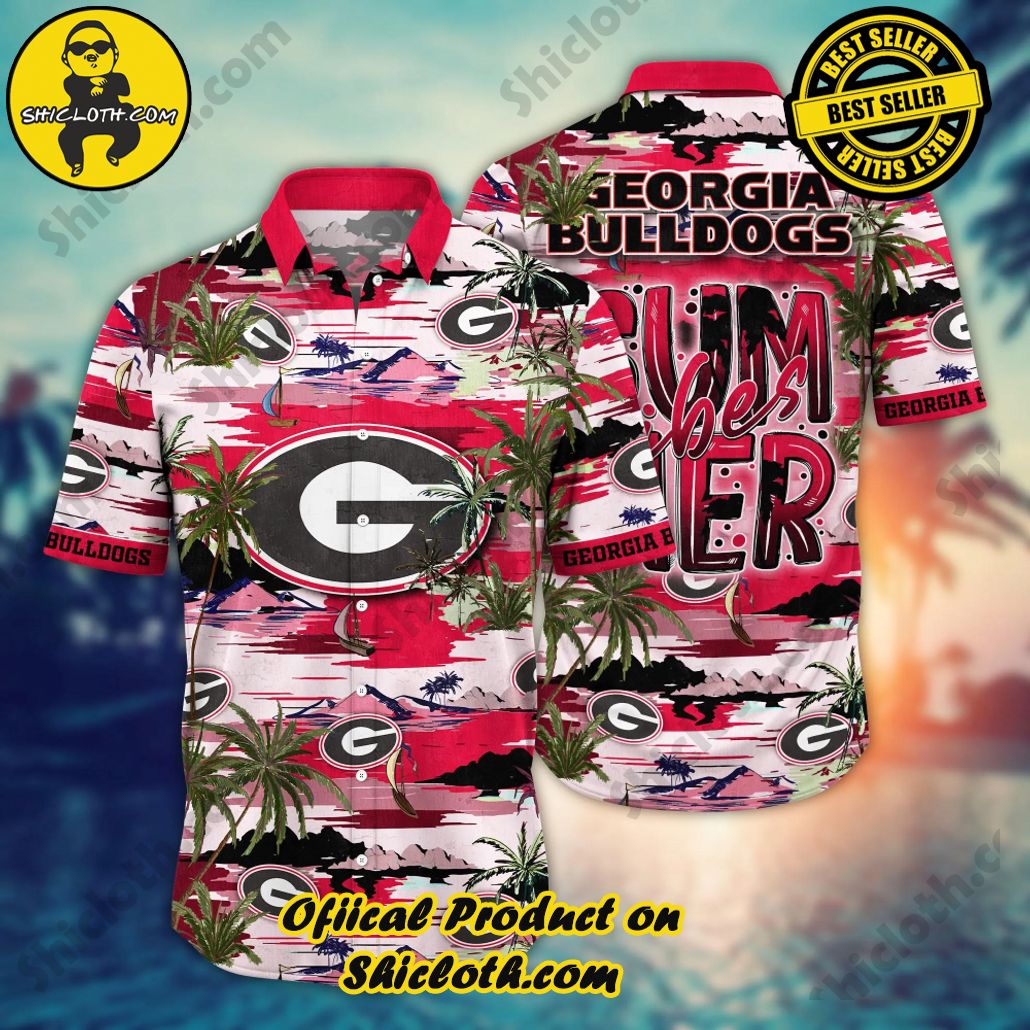 Bulldogs NCAA1 Flower Hawaii Shirt And Tshirt For Fans, Summer Football Shirts