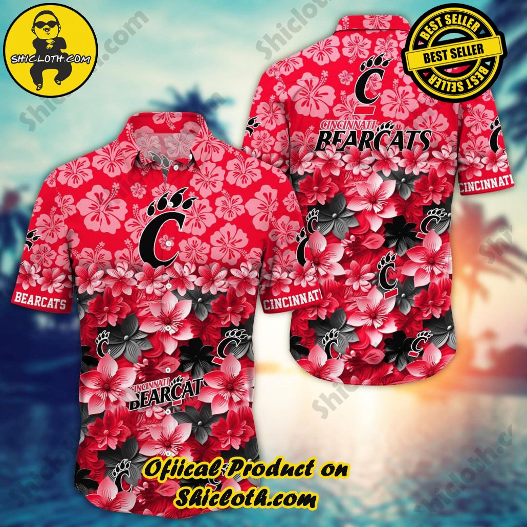Cincinnati Bearcats NCAA3 Flower Hawaii Shirt And Tshirt For Fans, Summer Football Shirts