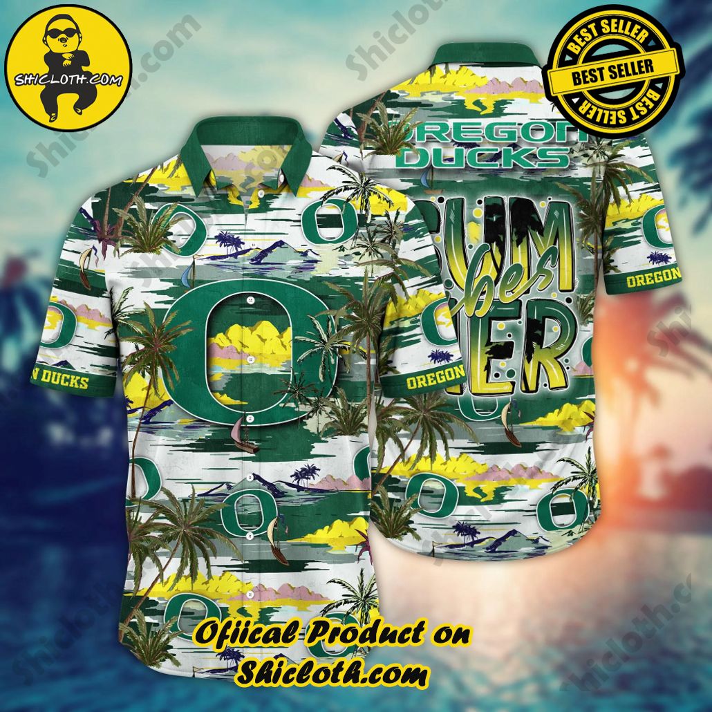 Ducks NCAA2 Flower Hawaii Shirt And Tshirt For Fans, Summer Football Shirts