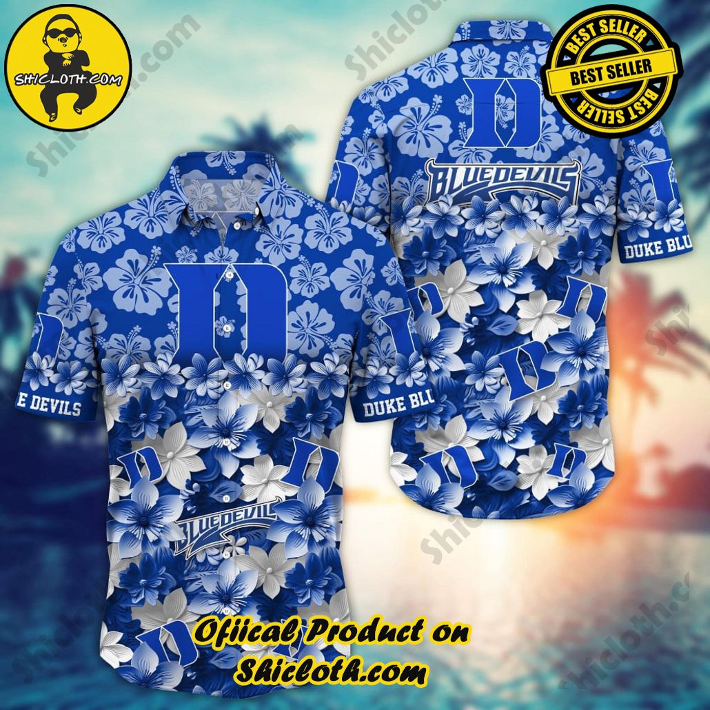 Duke Blue Devils NCAA2 Flower Hawaii Shirt And Tshirt For Fans, Summer Football Shirts