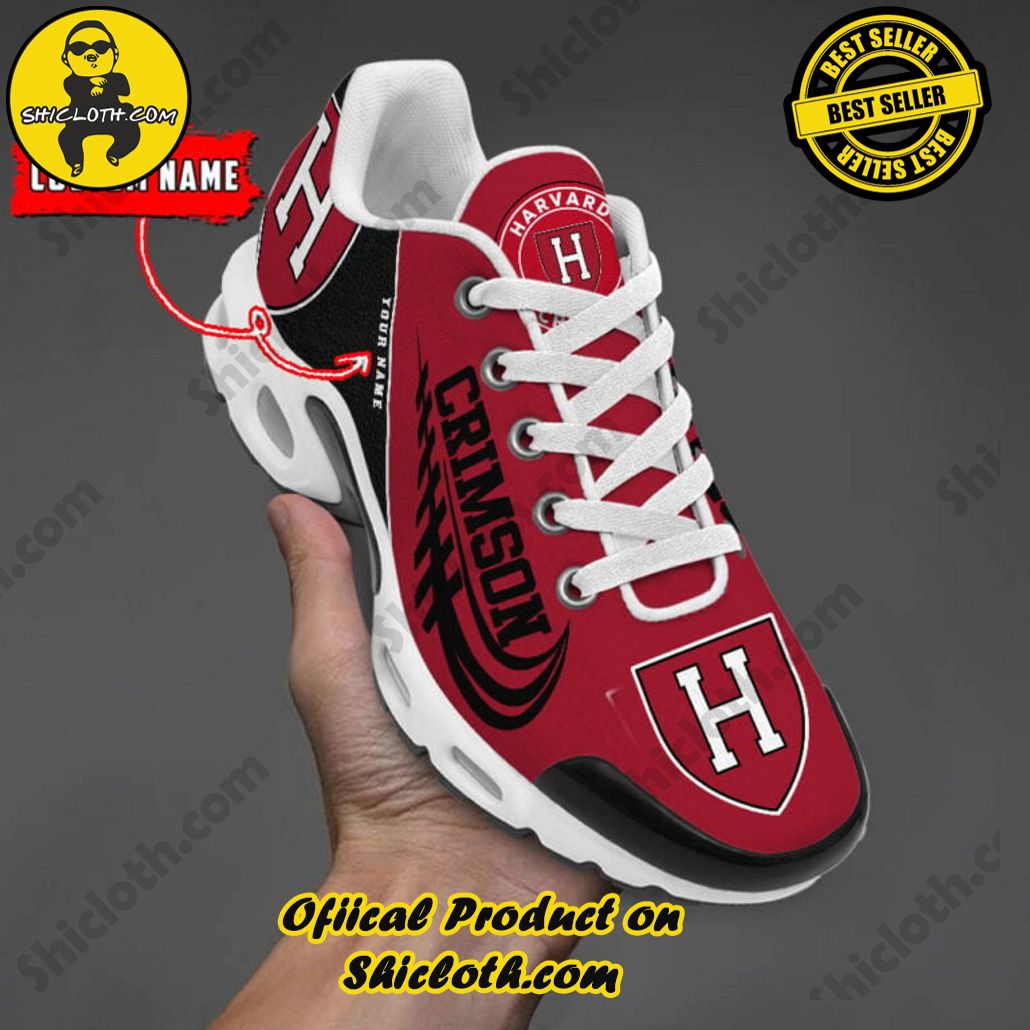 Harvard Crimson Custom Name Nike TN Shoes