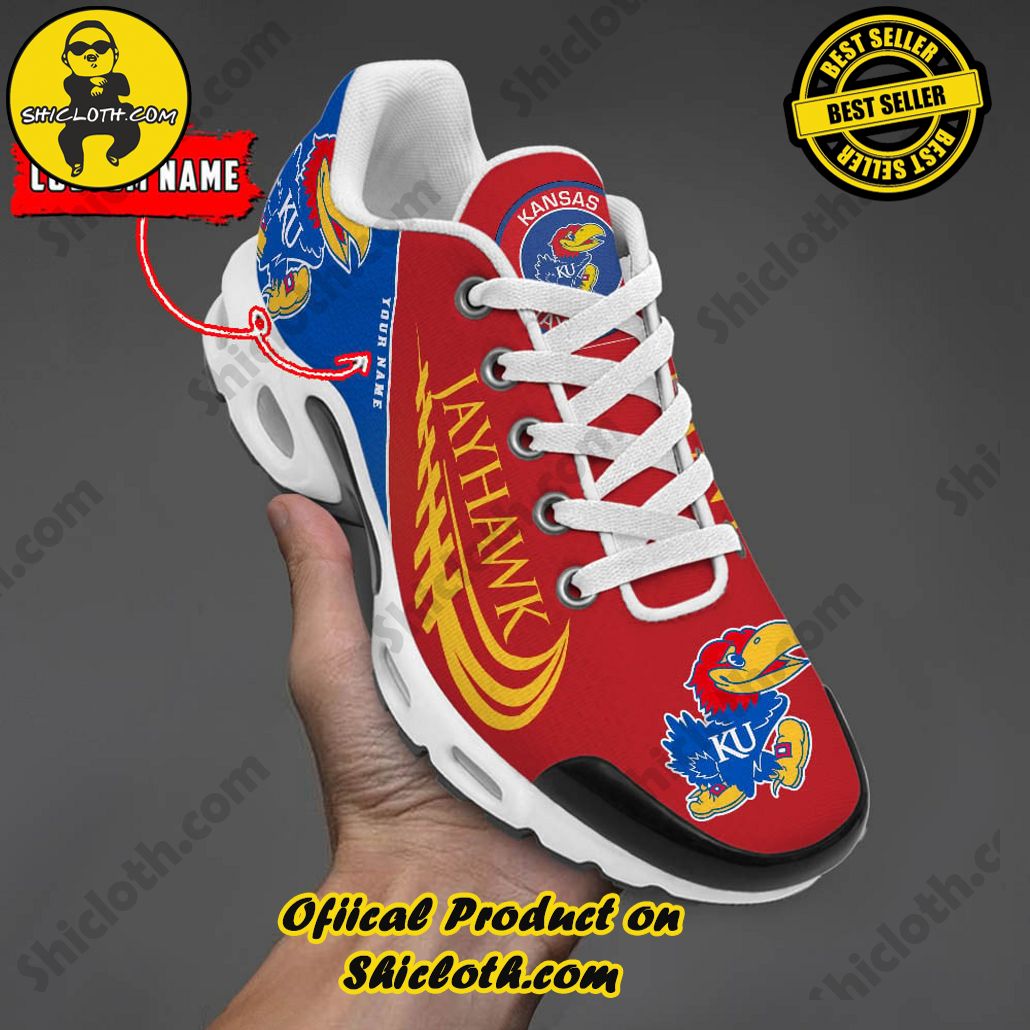 Kansas Jayhawks Custom Name Nike TN Shoes
