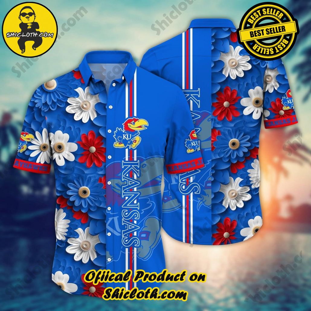 Kansas Jayhawks NCAA2 Hawaiian Shirt Trending Summer. Gift For Fan