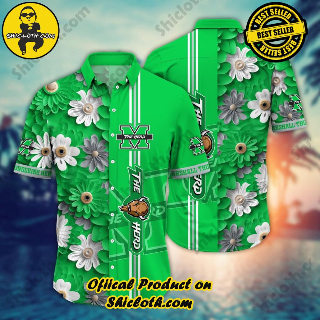 Marshall Thundering Herd NCAA3 Hawaiian Shirt Trending Summer. Gift For Fan