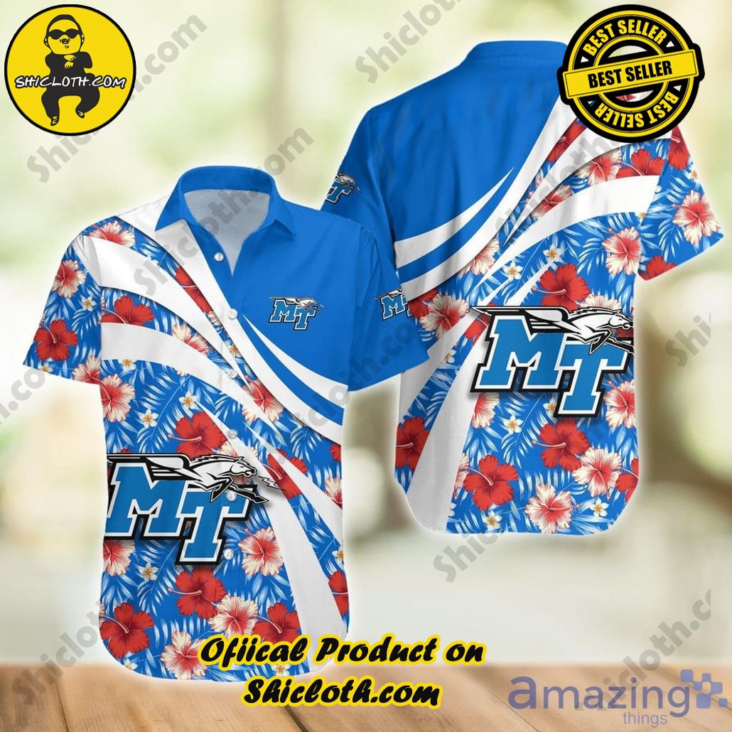 Middle Tennessee Blue Raiders Tropical Seamless NCAA Fans Hawaiian Shirt