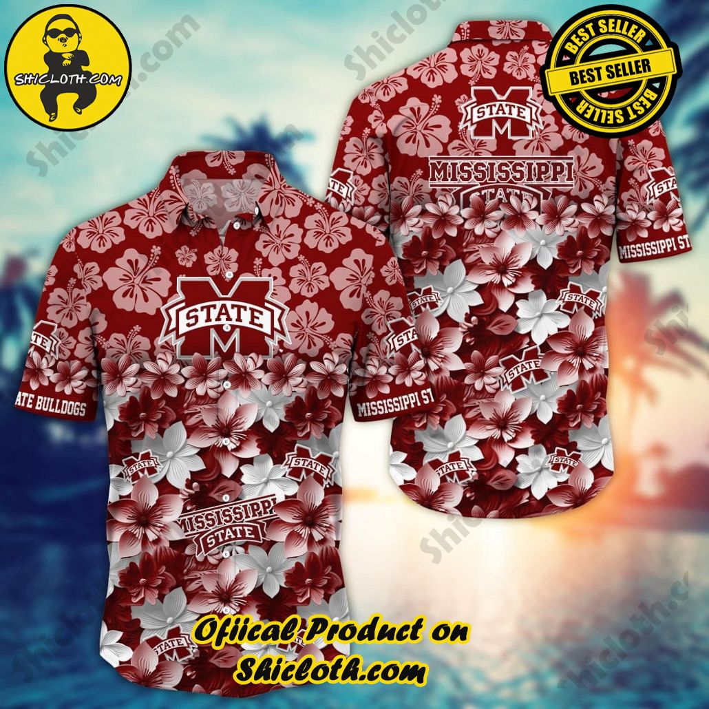 Mississippi State Bulldogs NCAA1 Flower Hawaii Shirt And Tshirt For Fans, Summer Football Shirts