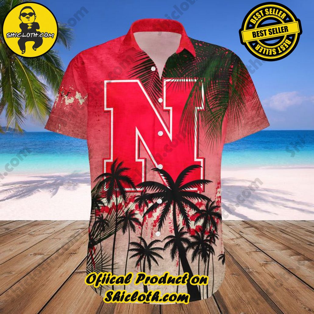 NCAA Nebraska Cornhuskers Coconut Tree Trendy Hawaiian Shirt Aloha Shirt