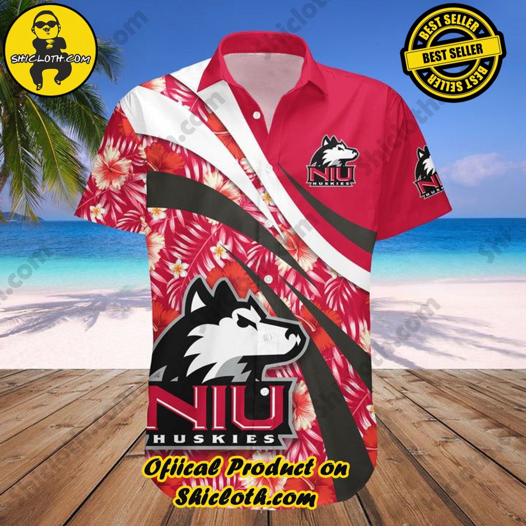 NCAA Northern Illinois Huskies Special Red Trendy Hawaiian Shirt Aloha Shirt