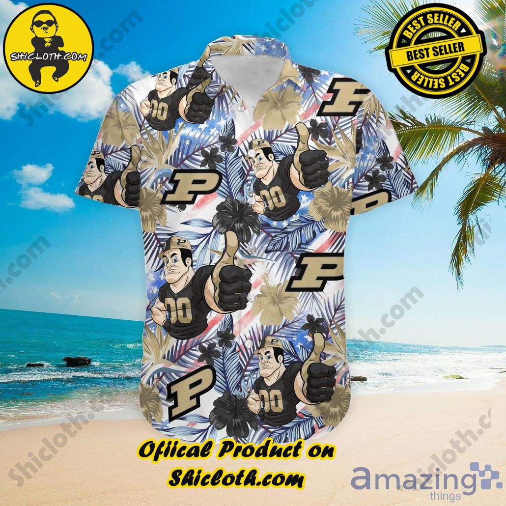 NCAA Purdue Boilermakers Custom Name Limited Gold Trendy Hawaiian Shirt Aloha Shirt