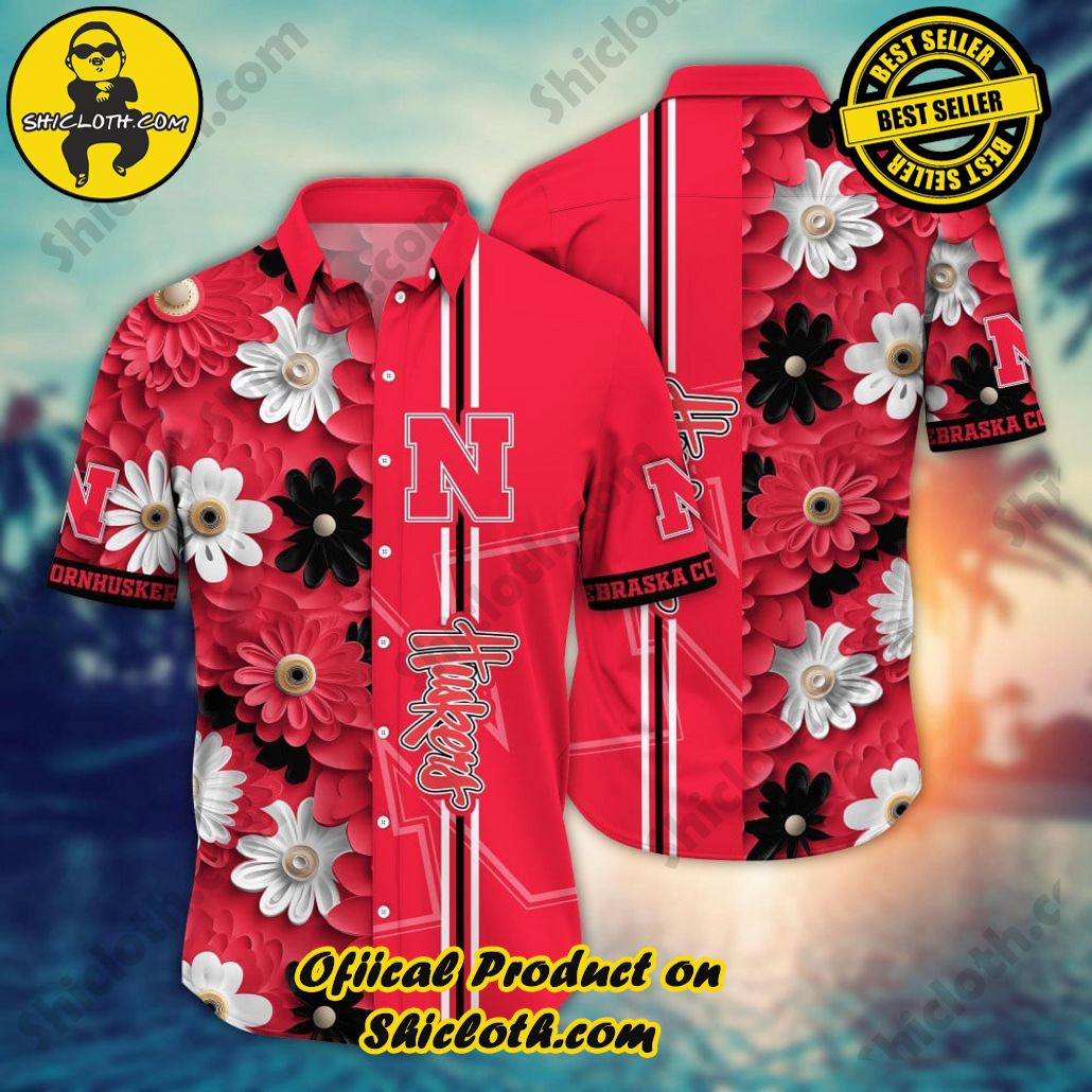 Nebraska Cornhuskers NCAA2 Hawaiian Shirt Trending Summer. Gift For Fan