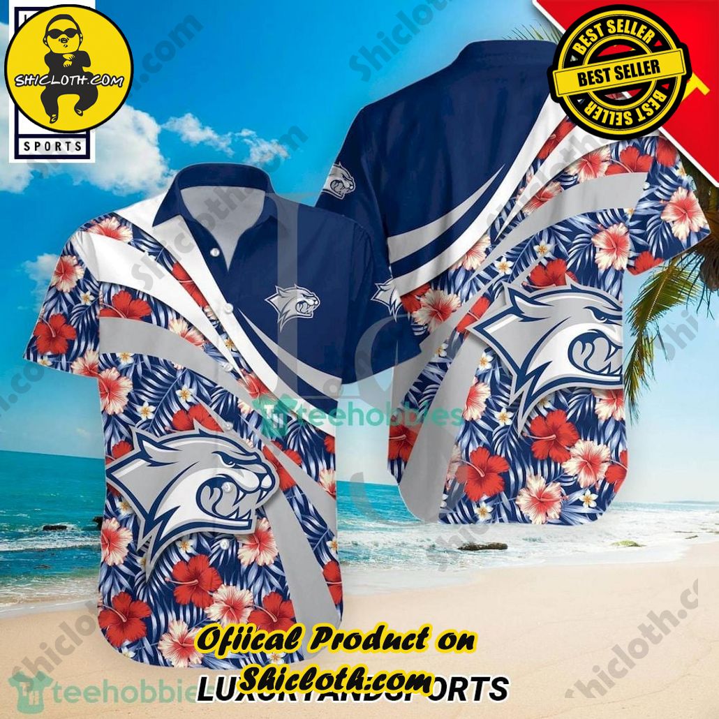 New Hampshire Wildcats NCAA Hibiscus Tropical Flower Hawaiian Shirt
