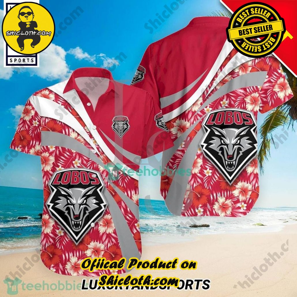 New Mexico Lobos NCAA Hibiscus Tropical Flower Hawaiian Shirt
