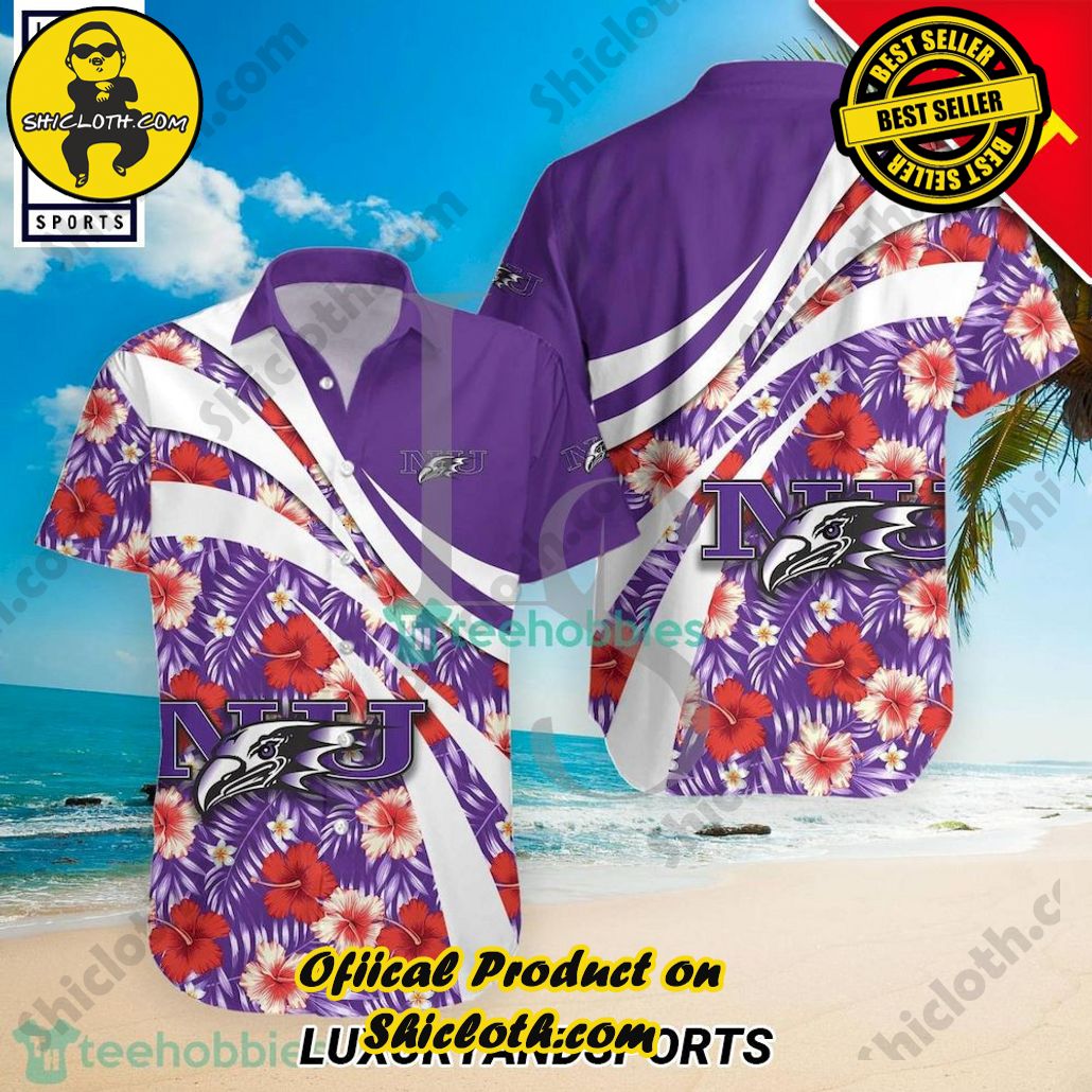 Niagara Purple Eagles NCAA Hibiscus Tropical Flower Hawaiian Shirt