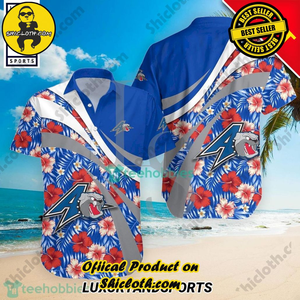 North Carolina Asheville Bulldogs NCAA Hibiscus Tropical Flower Hawaiian Shirt