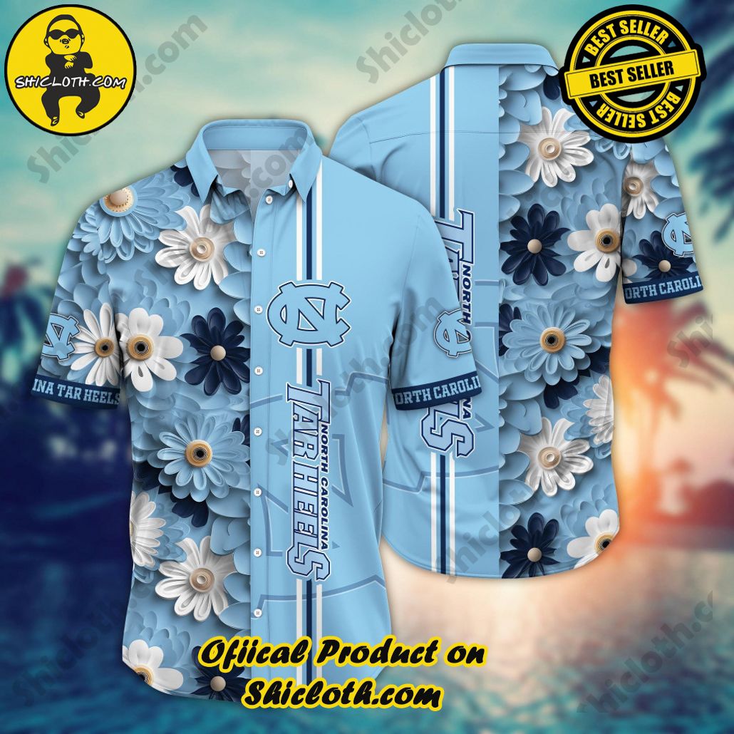 North Carolina Tar Heels NCAA2 Hawaiian Shirt Trending Summer. Gift For Fan
