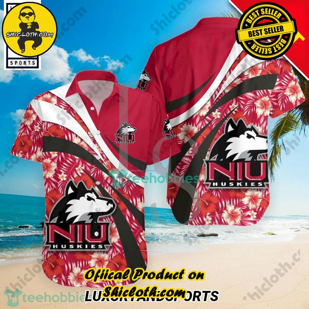 Northern Illinois Huskies NCAA Hibiscus Tropical Flower Hawaiian Shirt