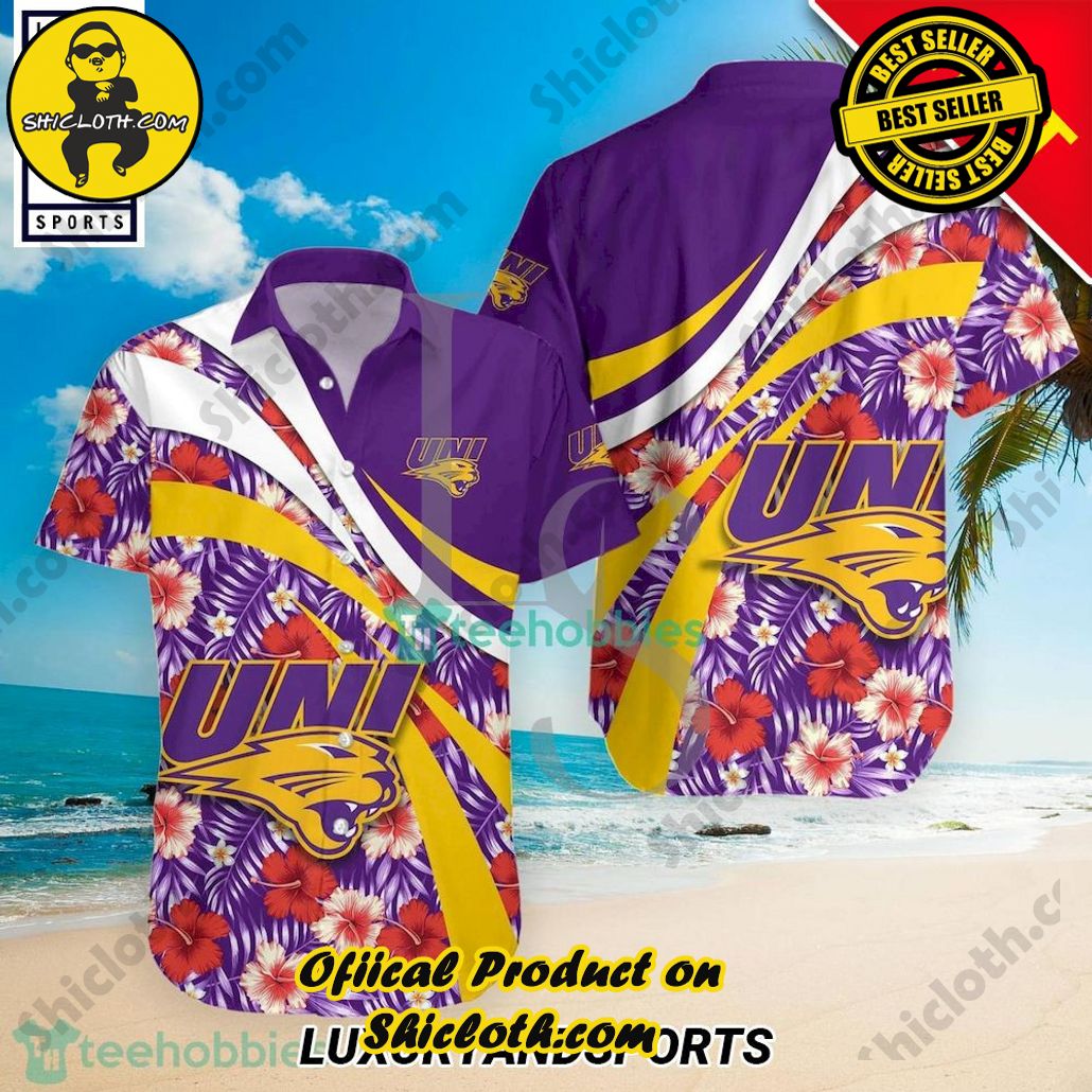 Northern Iowa Panthers NCAA Hibiscus Tropical Flower Hawaiian Shirt