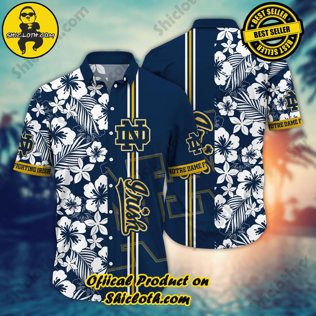 Notre Dame Fighting Irish NCAA Hawaiian Shirt Hikingtime Aloha Shirt