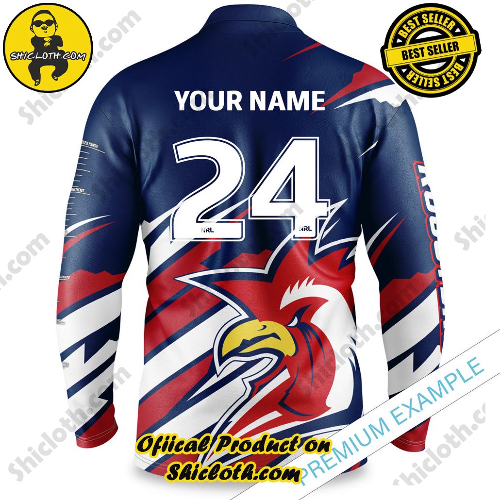 NRL Roosters Ignition Fishing Shirt 3 NRL Roosters Ignition Fishing Shirt - Image 3