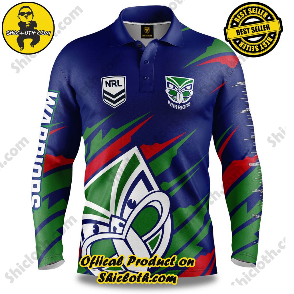 NRL Warriors Ignition Fishing Shirt - Adult