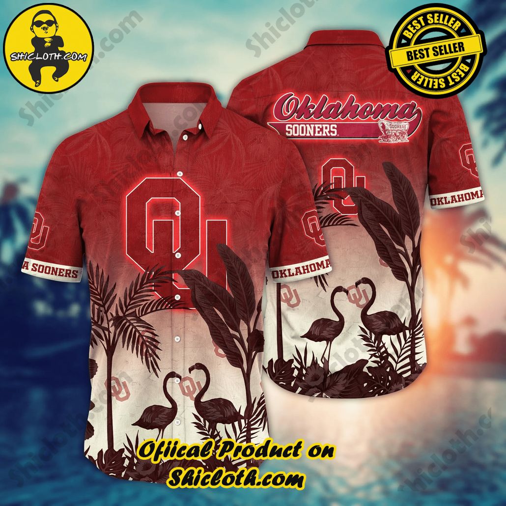 Oklahoma Sooners NCAA Hawaiian Shirt Beer Gardenstime Aloha Shirt