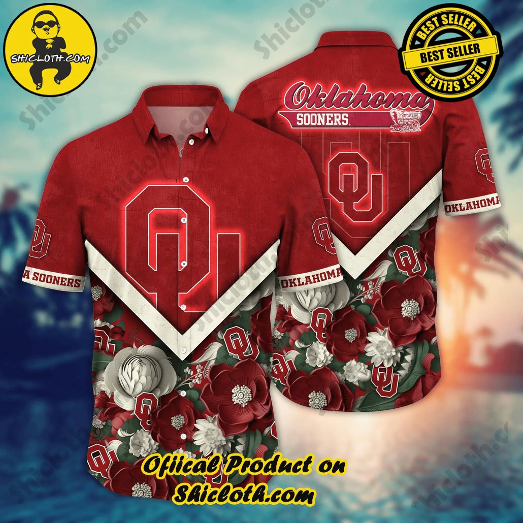 Oklahoma Sooners NCAA Hawaiian Shirt Custom Vacation Aloha Shirt