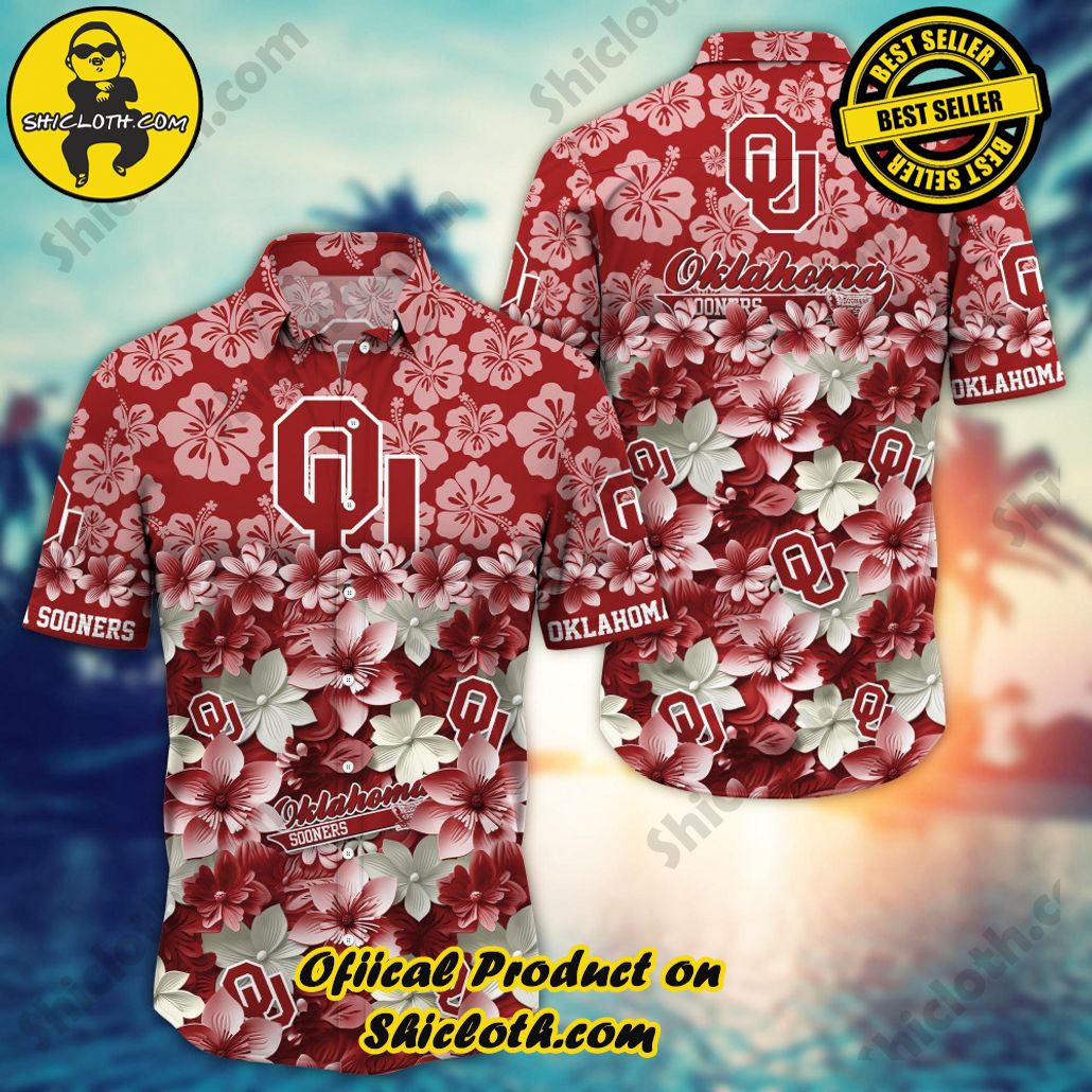 Oklahoma Sooners NCAA1 Flower Hawaii Shirt And Tshirt For Fans, Summer Football Shirts