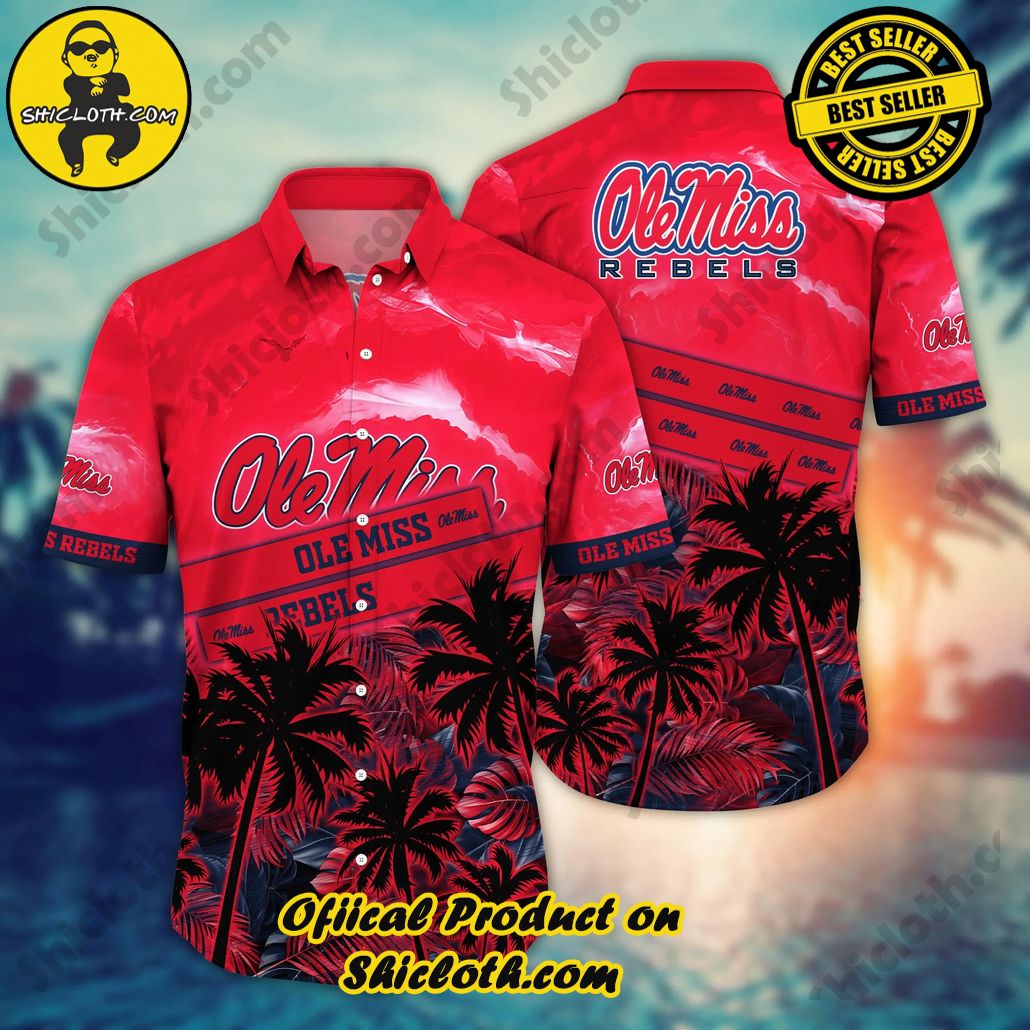 Ole Miss Rebels Hawaiian Shirt Tropical Aloha Shirt