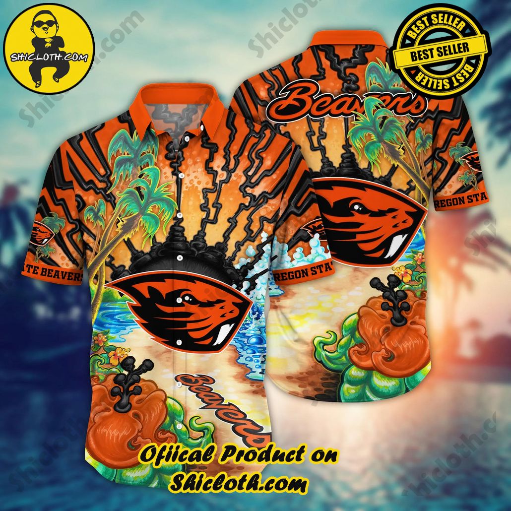 Oregon State Beavers NCAA Hawaiian Shirt Vacationtime Aloha Shirt