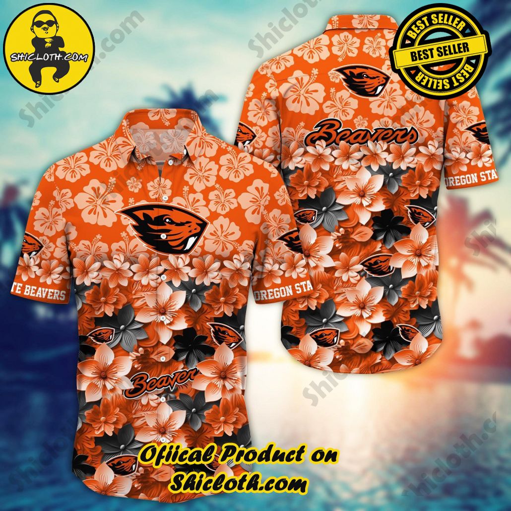 Oregon State Beavers NCAA2 Flower Hawaii Shirt And Tshirt For Fans, Summer Football Shirts