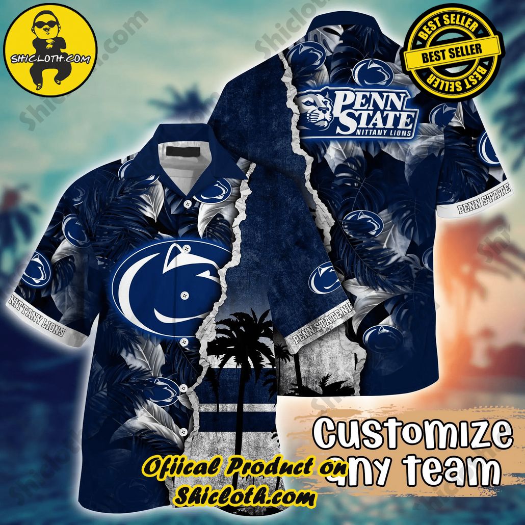 Penn State Nittany Lions NCAA Hawaiian Shirt Custom Surfing Aloha Shirt