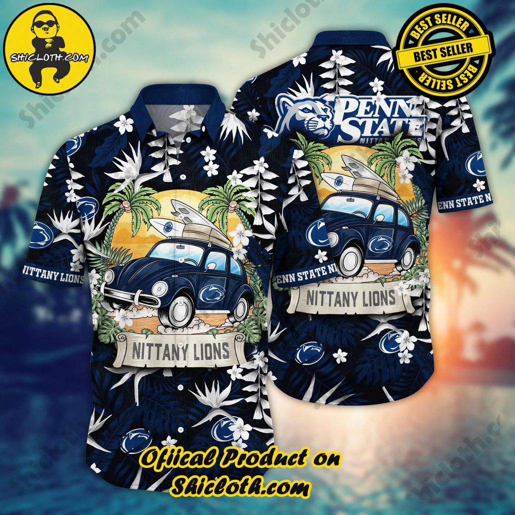 Penn State Nittany Lions NCAA Hawaiian Shirt Hammockstime Aloha Shirt
