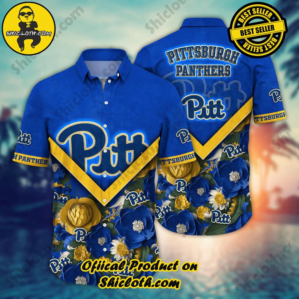 Pittsburgh Panthers NCAA Hawaiian Shirt Custom Lush Greenery Aloha Shirt