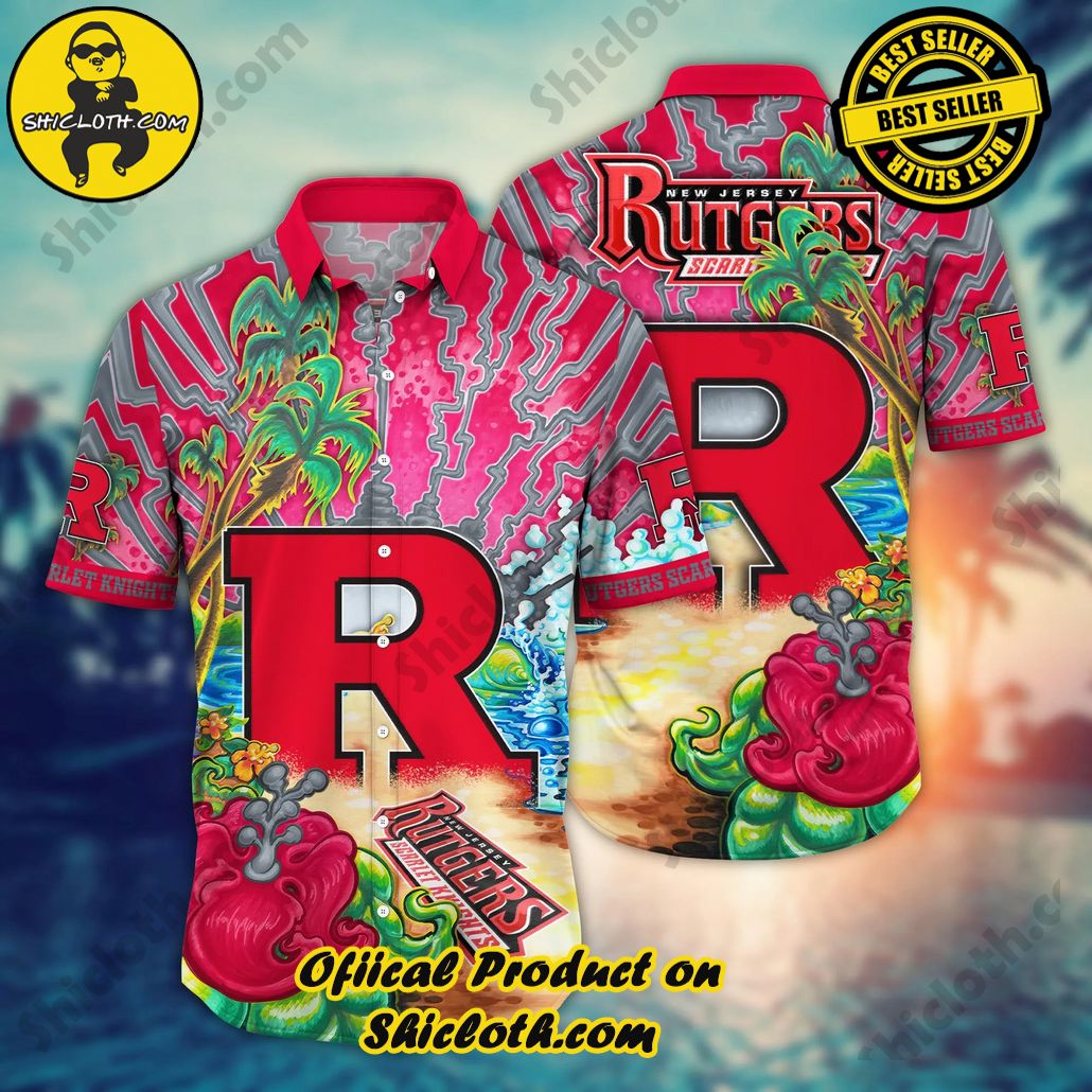 Rutgers Scarlet Knights NCAA Hawaiian Shirt High Temperaturestime Aloha Shirt