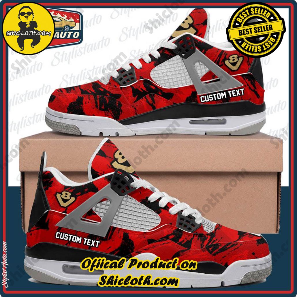Scania Red Air Jordan 4 Sneakers, Car Shoes