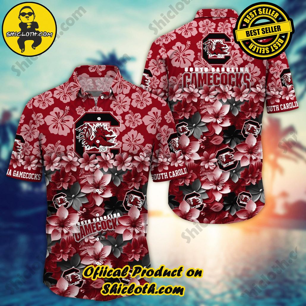 South Carolina Gamecocks NCAA1 Flower Hawaii Shirt And Tshirt For Fans, Summer Football Shirts