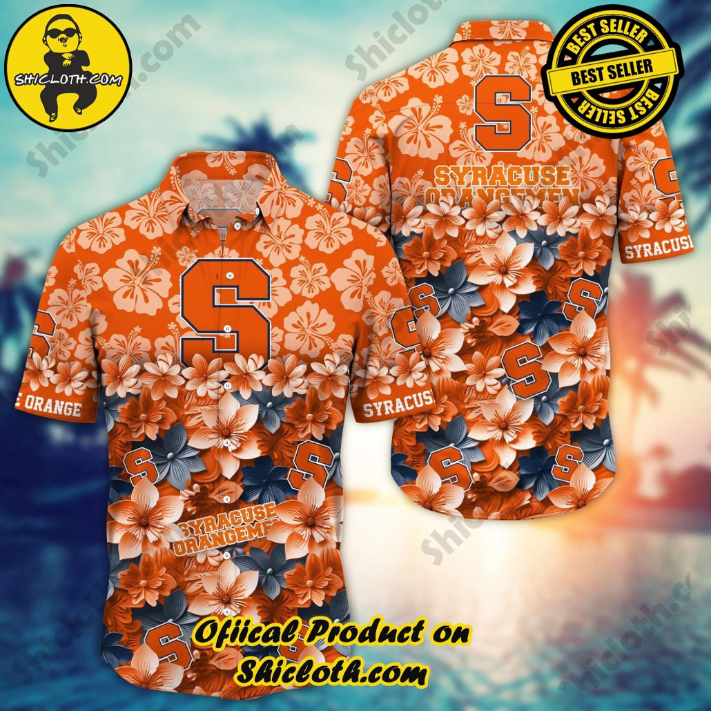Syracuse Orange NCAA2 Flower Hawaii Shirt And Tshirt For Fans, Summer Football Shirts
