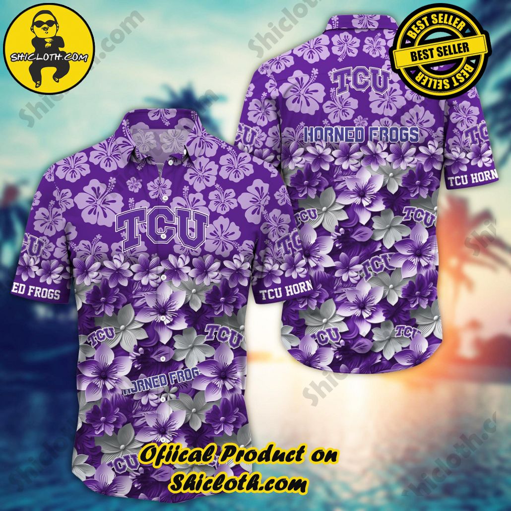 TCU Horned Frogs NCAA1 Flower Hawaii Shirt And Tshirt For Fans, Summer Football Shirts