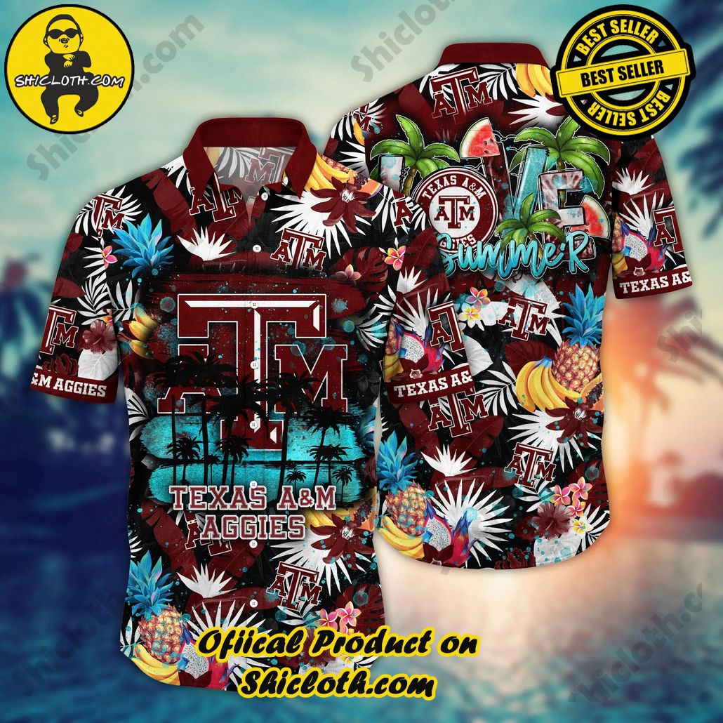 Texas A&Amp;M Aggies NCAA Hawaiian Shirt Music Festivalstime Aloha Shirt