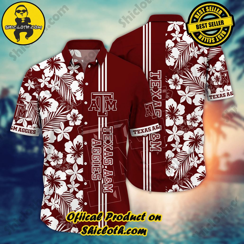 Texas A&Amp;M Aggies NCAA Hawaiian Shirt Sun-Uptime Friendly Match Shirts